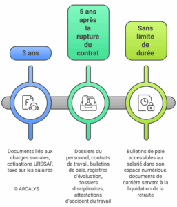 obligations de durée légale de conservation des documents rh
