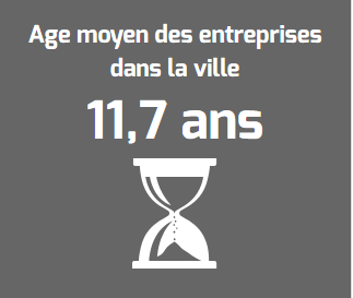 Age moyen des entreprises à Chelles