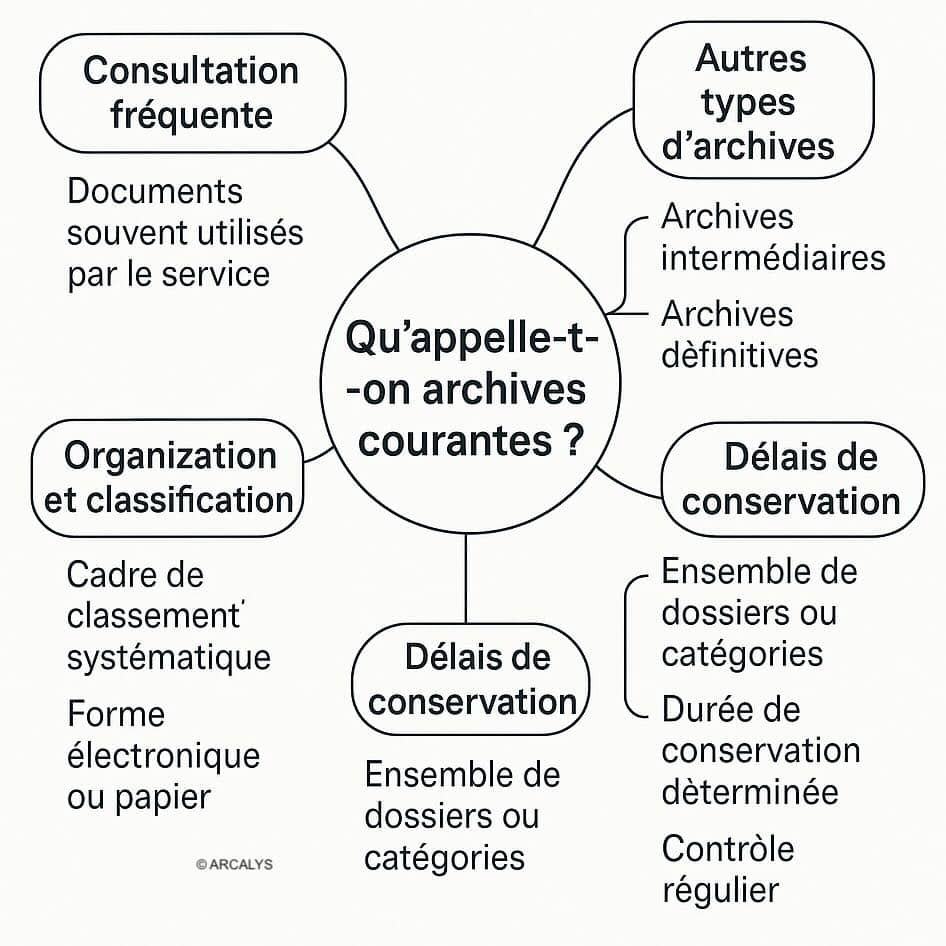 mindmap sur les archives courantes